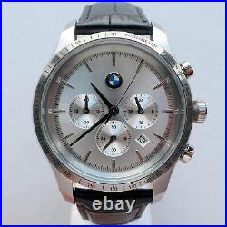 BMW Lifestyle Collection Silver Racing Car Accessory Sport Chronograph Watch