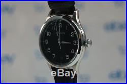 BULOVA Men's Classic Collection Black Dial & Leather Strap Watch 40mm 96B233