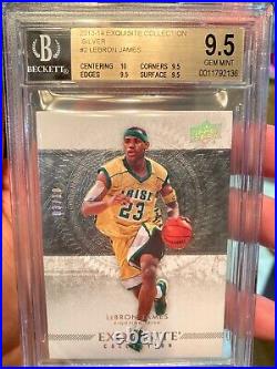 Bgs 9.5 With 10 True Gem Exquisite Collection 2013 Silver /10 Lebron James