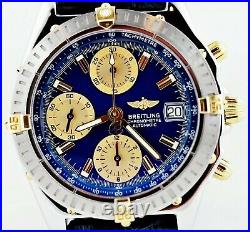 Breitling Chronomat GT-B13352 Blue SS &18K Gold Box/Papers Private Collection