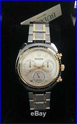 Bulova Men's Curv Collection 98A157 Quartz Watch Stainless-Steel Strap, Two Tone
