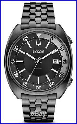 Bulova Men's Snorkel Collection Quartz Black Dial Bracelet Watch 98B219