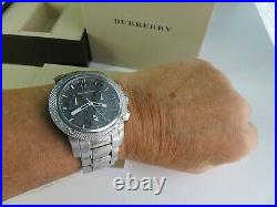 Burberry BU9800 Chronograph Utilitarian Collection Stainless XL 46MM MEN'S WATCH