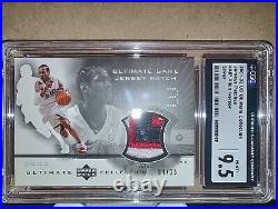CGC 9.5 2001-02 UD Ultimate Collection Jersey Patches Allen Iverson Silver 04/25