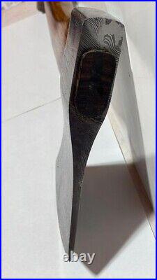 CUSTOM HANDMADE FORGED DAMASCUS STEEL Craftsman Cedar Pattern axe with sheath