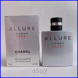 Chanel Allure Homme Sport 3.4oz 100ml Eau De Toilette Spray New In Box Sealed