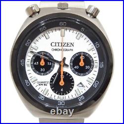 Citizen AN3660-81A Bullhead White Dial Record Label Chronograph Men Watch