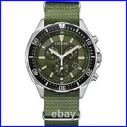 Citizen Collection AT2500-19W Eco-Drive Solar Green Model Chronograph Men Watch