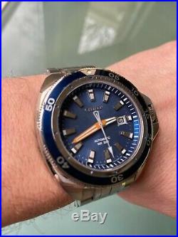Citizen Grand Touring Automatic Signature Collection Wrist Watch Blue Dial Men's