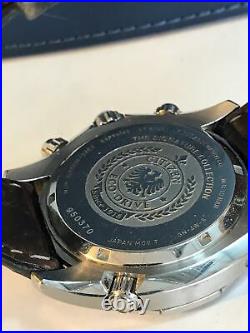 Citizen Mens Eco Drive Signature Collection Chronograph Black Dial Strap Watch