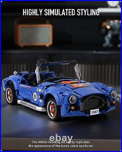 Cobra Sports Car, Iconic Rodster Model Toy, Collectible Building Set for Adult