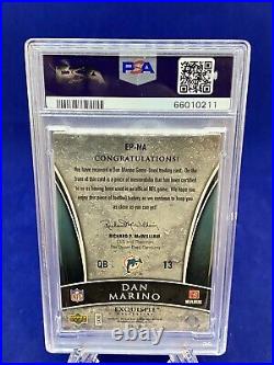 Dan Marino 2006 UD Exquisite Patch Silver /50 PSA 7 NM POP 1 -1 Higher Game Worn