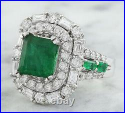 Dazzling Forest Green Lab Created Emerald with Women's Wedding Collection Ring
