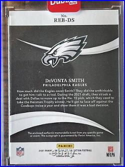 DeVonta Smith 2021 Immaculate Silver 3 Color RPA #/75 Eye Black With Custom 1/1