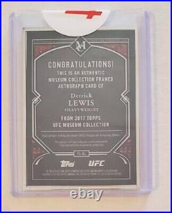 Derrick Lewis /5 1st Autograph 2017 Topps UFC Museum Collection Silver Frame RC
