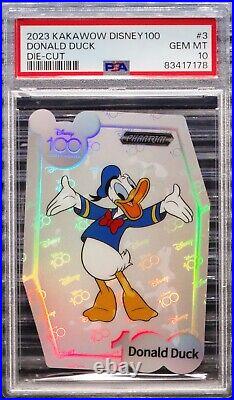 Donald Duck 2023 Kakawow Phantom Disney 100 Die-Cut Holo PSA 10 Gem Mint POP 4