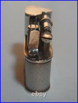 Dunhill Sterling Silver Sports Bijou Oil Lighter Art Deco Pattern 1920's Antique