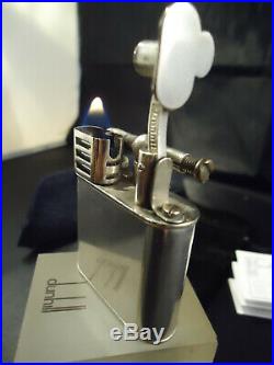 Dunhill Unique'B' SPORTS Petrol Lighter Silver Plated Feuerzeug Briquet