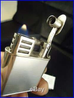 Dunhill Unique'B' SPORTS Petrol Lighter Silver Plated Feuerzeug Briquet