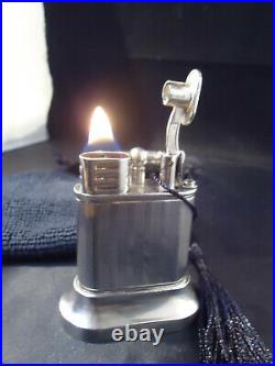 Dunhill Unique SPORTS TABLE Petrol Lighter Silver Plated