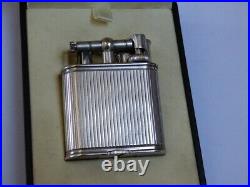 Dunhill Unique Sports Lighter Silver Plated Comes Boxed with Booklet