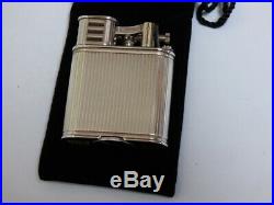Dunhill Unique Sports Petrol Lighter Silver Plated with Pouch