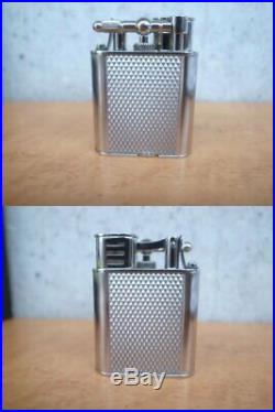 Dunhill Unique sports Turbo Lighter Swiss made Silver color good working set box