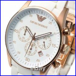 Emporio Armani AR5919 Sport Collection Chronograph White & Rose Gold Men's Watch