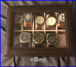 Entire Watch Collection- 9 Watches (Michael Kors, Fossil, Casio), + Watch Box