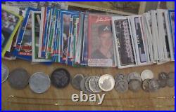 (Fire Box Find Lot) Silver Coins, GF Necklace, Vintage Sports Cards, Plus Other