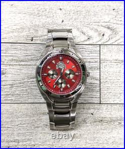 Fossil College Collection Ohio State Buckeyes Red Dial Stainless Man's Watch