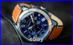 Fossil Men's Grant Chronograph Leather Collection Watch FS5151