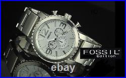 Fossil Men's Luxury Collection Chronograph Silver Watch Bq1653