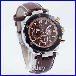 GUESS Collection Men's Steel Leather Chronograph Brown Dial X72018G4S Watch