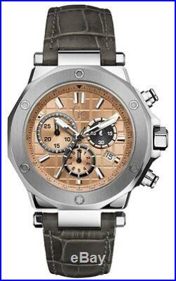 Gc-4 Executive Guess Collection Gray Croc Band Chrono, Swiss Watch X72017g3s