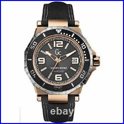 Gc Guess Collection X79002g2s Aquasport Black & Rose Gold Men's Watch