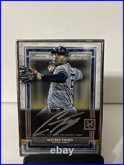 Gleyber Torres 2020 Topps Museum Collection Silver Framed Autograph MFA-GT 7/15