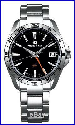 Grand Seiko Sport Collection 9F GMT 39mm Watch with Black Dial SBGN003 Immaculate