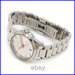 Gucci 126.5 G-Timeless Collection Ladies Quartz Watch 27 x 33mm Case Silver Dial