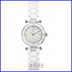 Guess Collection GC X70007L1S White Dial Ceramic Bracelet Women's Analog Watch