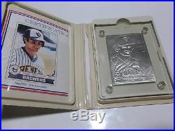 Highland Mint Sports Collection Paul Molitor Brewers 1979 999 Fine Silver Card