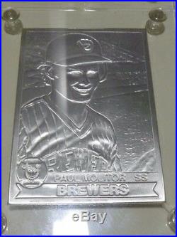 Highland Mint Sports Collection Paul Molitor Brewers 1979 999 Fine Silver Card