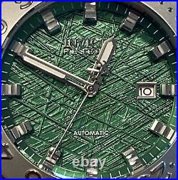 Invicta Chaos Green Distressed Dial 50mm Silvertn Bracelet Auto 24J Mens Watch