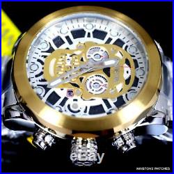 Invicta Corduba Skull Collection Chronograph 50mm Gold Two Tone Steel Watch New