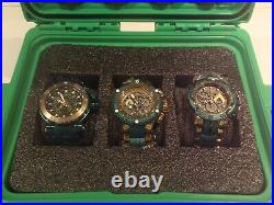 Invicta DC Limited Edition Aquaman Watches NEW Collection With 3 Slot Case RARE