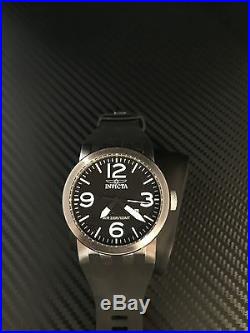 Invicta Men's 0851 Force Collection Black Polyurethane Strap Watch