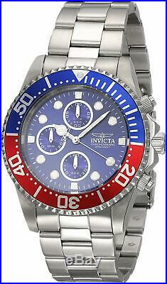 Invicta Mens Pro Diver Collection Stainless Steel Chronograph Watch