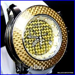 Invicta Reserve Gold Tone Carbon Fiber Collection Chronograph Swiss Watch New