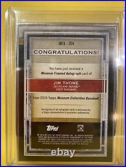 JIM THOME Silver Frame 2020 Topps Museum Collection SILVER ON CARD AUTO RARE