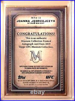 JOANNA JEDRZEJCZYK 2019 Topps UFC Museum Collection Framed Former UFC Champ 3/5